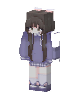 Purple Student Girl Minecraft skin
