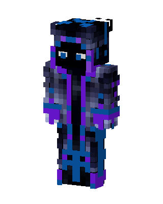 Void Enderman Mage skin, 3D preview