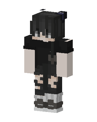 Black Ninja Girl skin, 3D preview