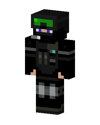 Black Gamer Boy skin, 3D preview