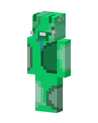Green Zombie skin, 3D preview