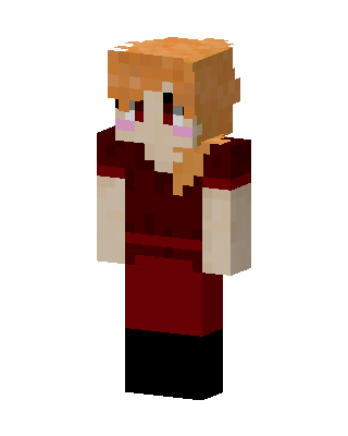 Red Player Girl skin, 3D preview
