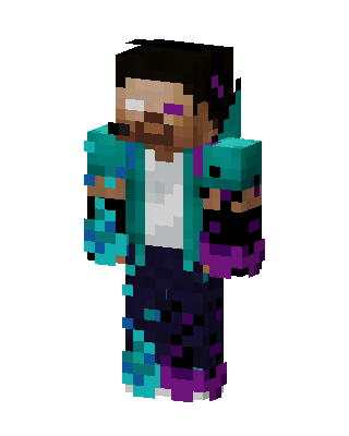 Teal E-Girl skin, 3D preview
