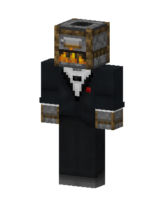 Black Masked Villain Boy skin, 3D preview