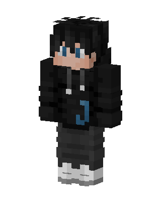 Blue J Hoodie skin, 3D preview