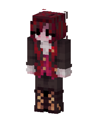 Red Emo Girl Minecraft red skin