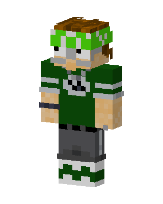 Green Bandana Guy skin, 3D preview