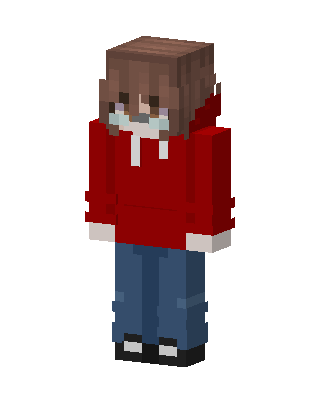 Red Hoodie Boy Minecraft skin