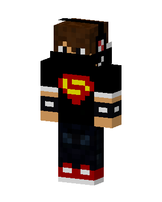 Superman Hoodie Boy skin, 3D preview