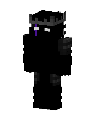 Crowned Enderman skin, 3D preview