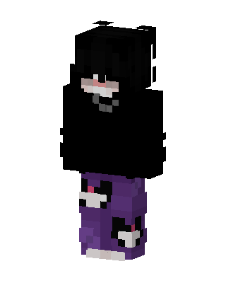 Emo Panda Hoodie skin, 3D preview