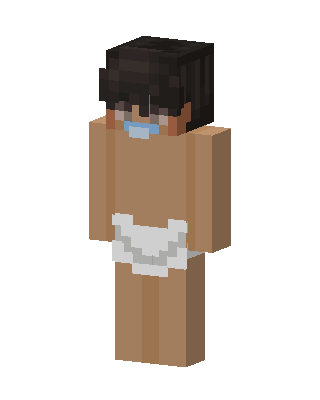 Brown Masked Player Boy skin, 3D preview