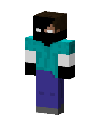 Masked Steve skin, 3D preview
