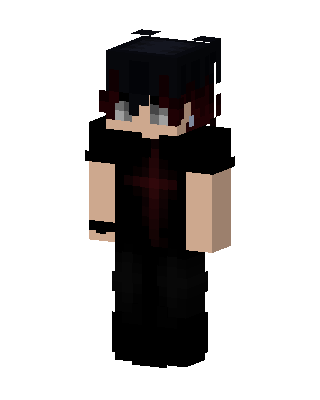 Black Villain Boy Minecraft goth skin