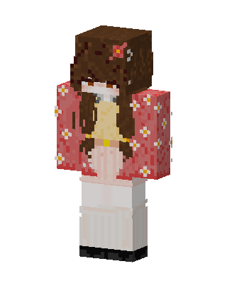 Brown Cutie Girl Minecraft pastel skin