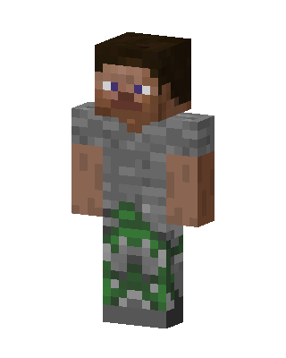 Mossy Cobble Steve Minecraft skin