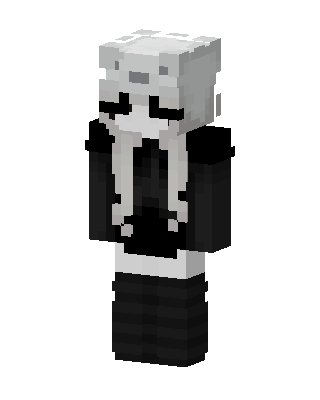 Monochrome Maid skin, 3D preview