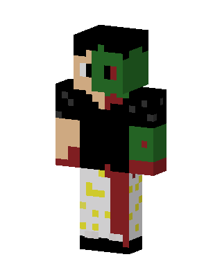 Black Villain Boy skin, 3D preview