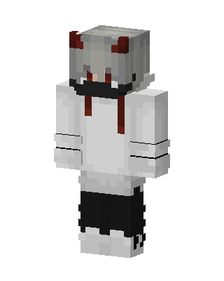Red Horn Hoodie skin, 3D preview