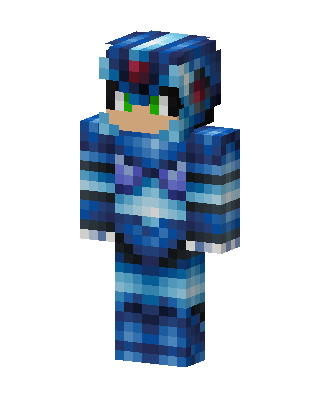 Mega Man X Minecraft blue skin