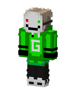 Green Athlete Boy skin, 3D preview