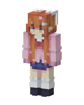 Orange Anime Girl skin, 3D preview