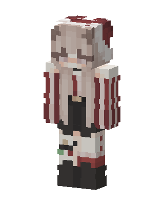 White Holiday Girl skin, 3D preview