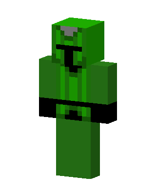 Green Armored Warrior skin, 3D preview