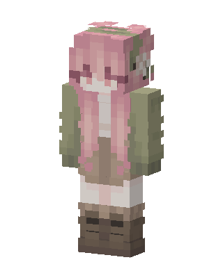Pink Anime Girl skin, 3D preview