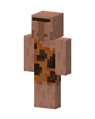 Caveman Villager Minecraft mob skin