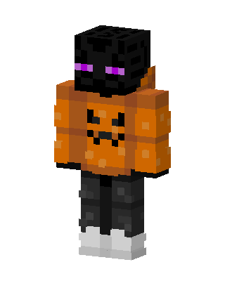 Orange Masked Holiday Boy skin, 3D preview