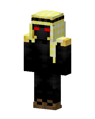 Black Glowing Villain Minecraft goth skin