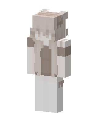 White Player Girl skin, 3D preview