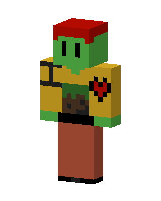 Zombie Heart Hero skin, 3D preview