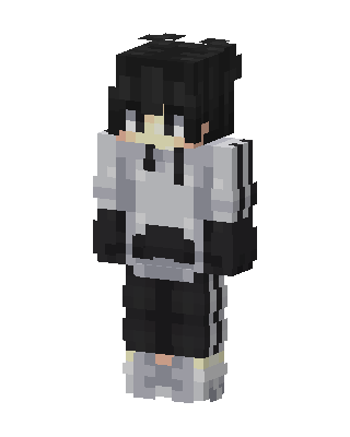Monochrome Hoodie skin, 3D preview