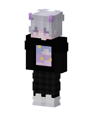 Black Anime Girl skin, 3D preview