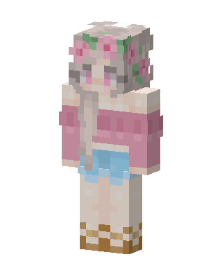 Pink Cutie Girl Minecraft pink skin