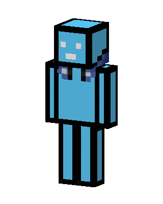 Blue Blob skin, 3D preview