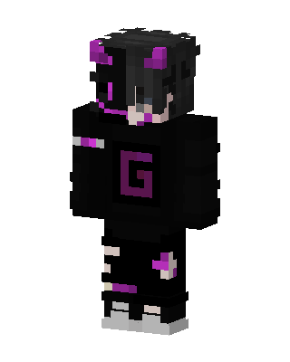 Black Gamer Girl skin, 3D preview