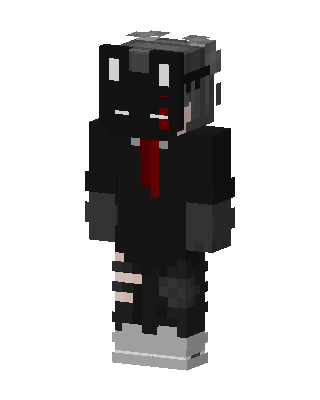 Shadow Cat Hoodie skin, 3D preview