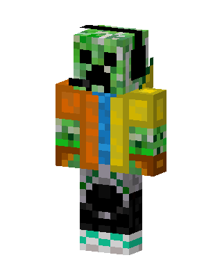 Creeper Hoodie skin, 3D preview