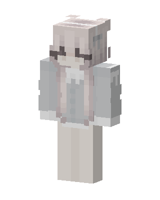 Gray Hoodie Girl Minecraft skin