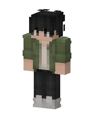 Green Jacket Boy skin, 3D preview