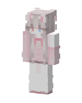 Pastel Bunny Girl skin, 3D preview