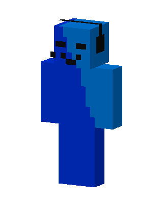 Blue Headphone Ghost skin, 3D preview
