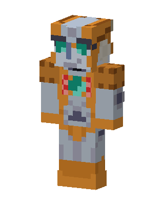 Orange Robot skin, 3D preview