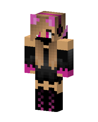Black E-Girl skin, 3D preview