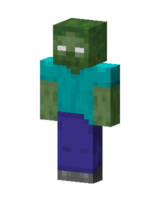 Zombie Minecraft green skin