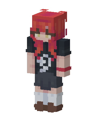 Red Haired Girl Minecraft e-girl skin