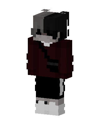 Split Hair Hoodie skin, 3D preview